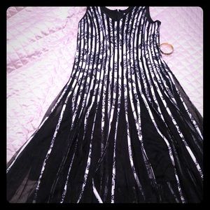 Silk and tule cocktail dress